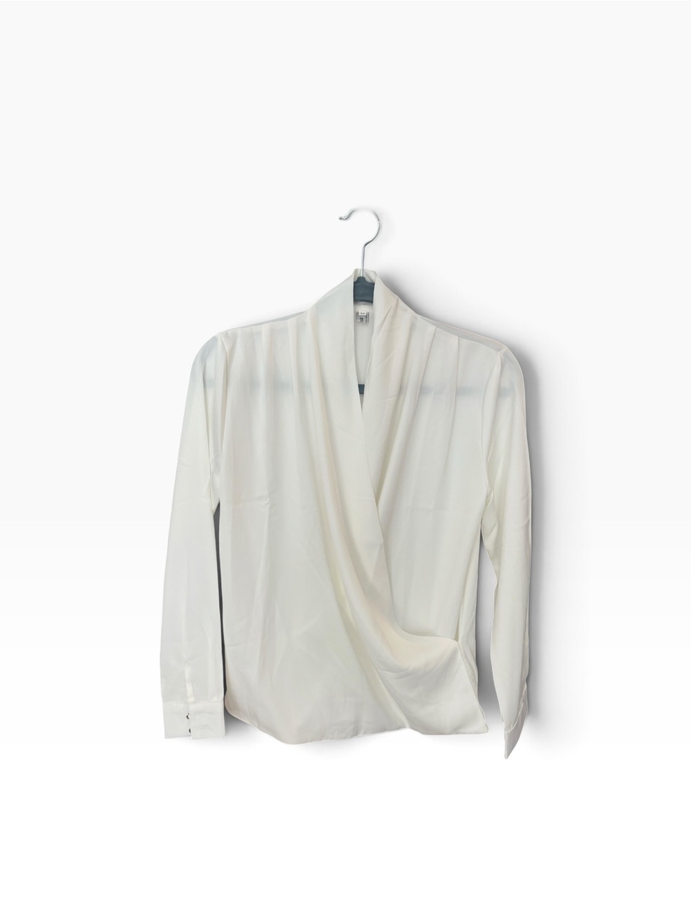 Amazon Women's Ivory Wrap-Front Blouse